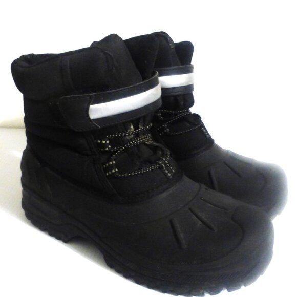 clth1 - ICE CAP Woman's BLACK WINTER BOOTS Size 5 SNOWBOOTS Ski-doo Toboggan - Picture 2 of 9